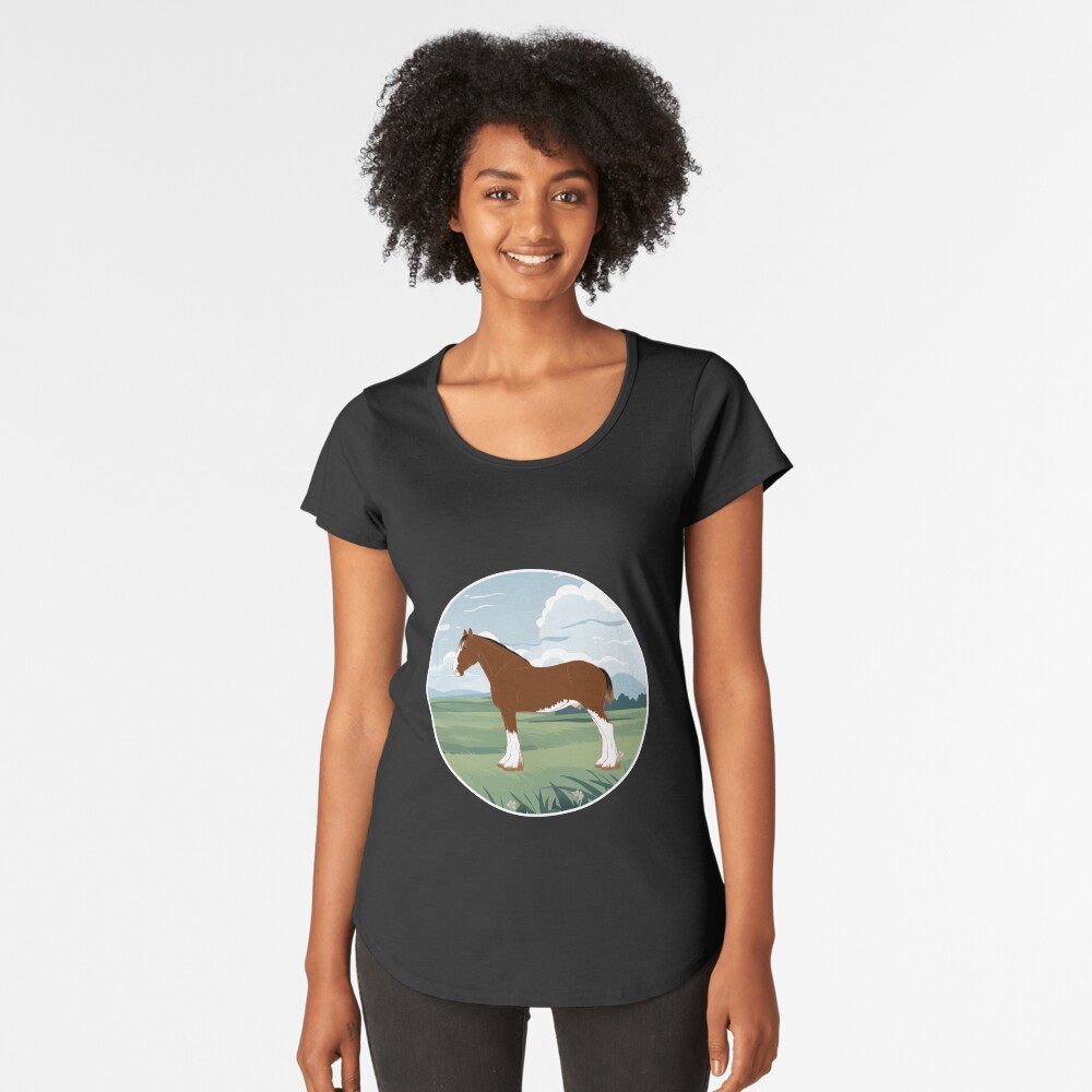 Aperçu de l'œuvre T-shirt premium échancré créée et vendue par WebEquitation.