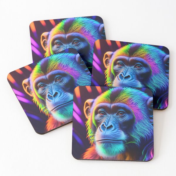 Item preview, Party Animal | Glowing Neon Monkey Collection | Hyperrealistic designed and sold by monkeybusiness.pt.
