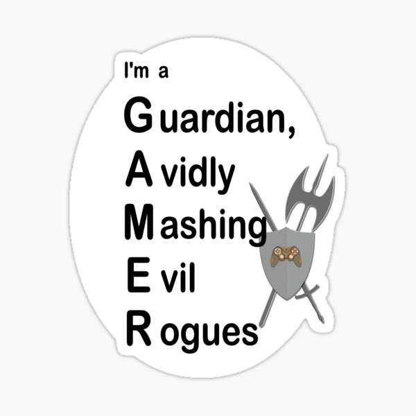 Item preview, I'm A Gamer Mashing Evil Rogues designed and sold by TheAcronymystic.
