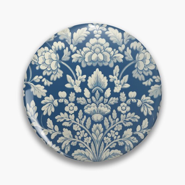 Item preview, Blue Floral Damask designed and sold by Angry Swan Designs.
