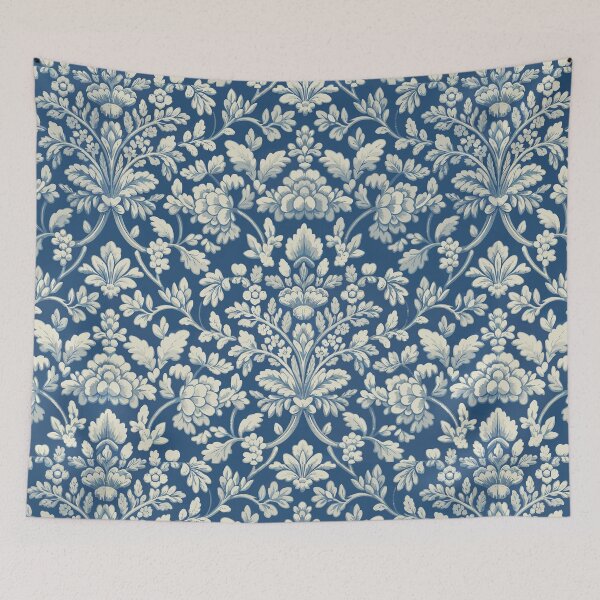 Item preview, Blue Floral Damask designed and sold by Angry Swan Designs.