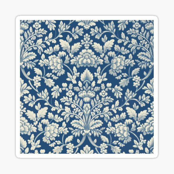 Item preview, Blue Floral Damask designed and sold by Angry Swan Designs.