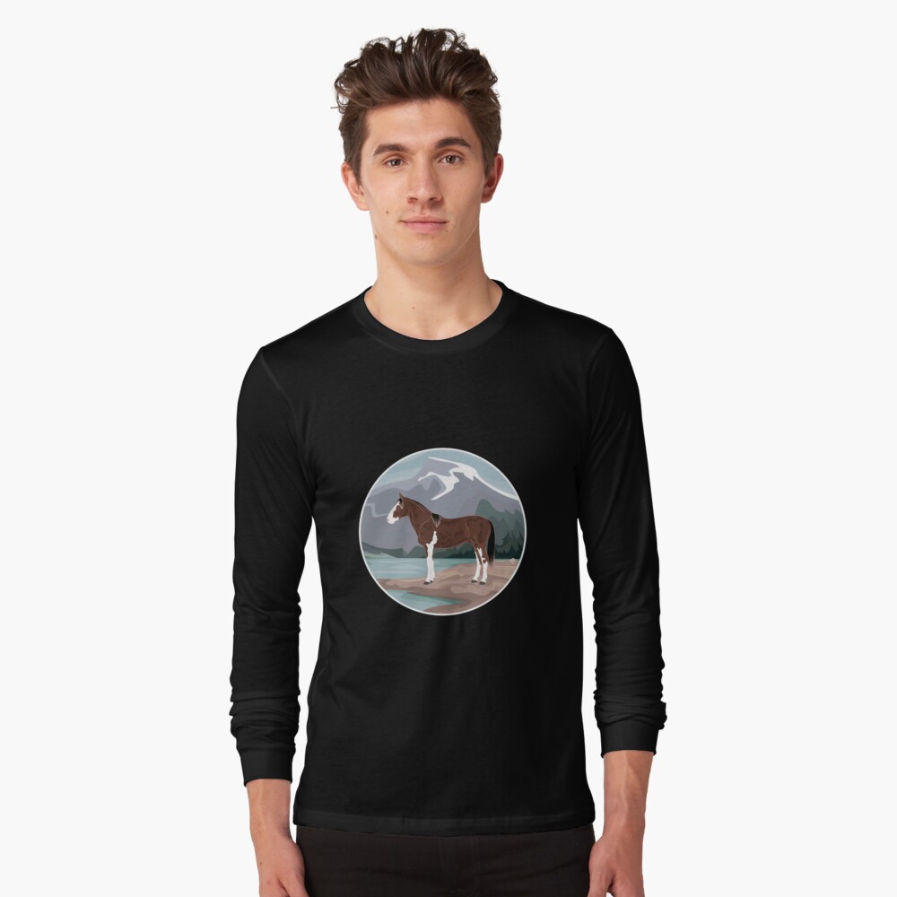 Aperçu de l'œuvre T-shirt manches longues créée et vendue par WebEquitation.
