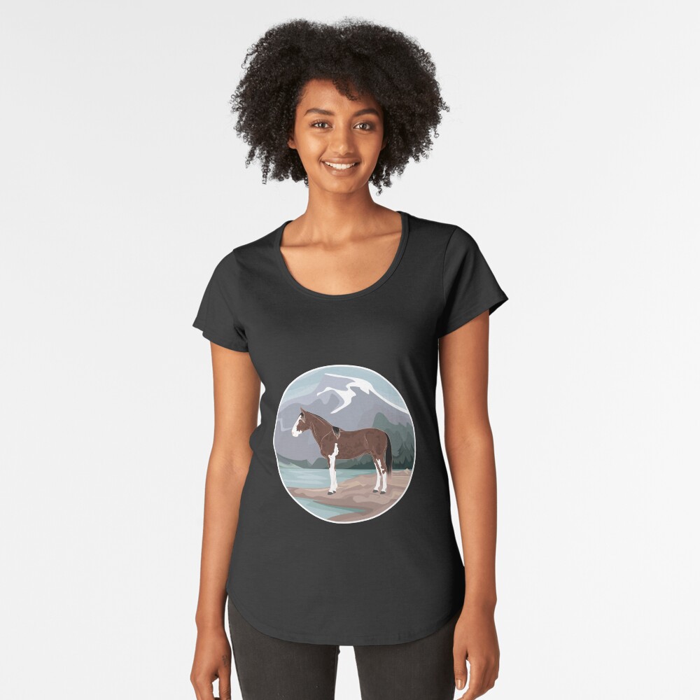 Aperçu de l'œuvre T-shirt premium échancré créée et vendue par WebEquitation.