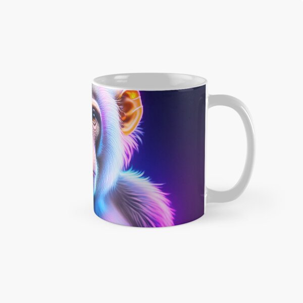 Item preview, White | Glowing Neon Monkey Collection | Hyperrealistic designed and sold by monkeybusiness.pt.