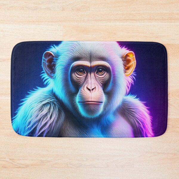 Item preview, White | Glowing Neon Monkey Collection | Hyperrealistic designed and sold by monkeybusiness.pt.