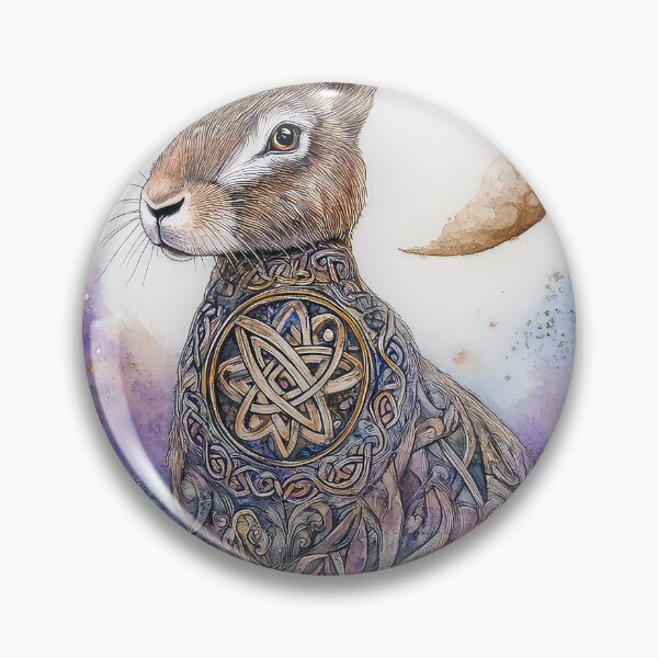 Item preview, Celtic Brown Hare sat in Heather.  designed and sold by thewandswant.