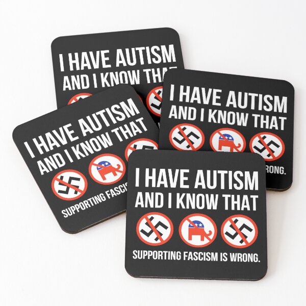 Item preview, I have autism and I know that supporting fascism is wrong  designed and sold by Rachel the Artist .