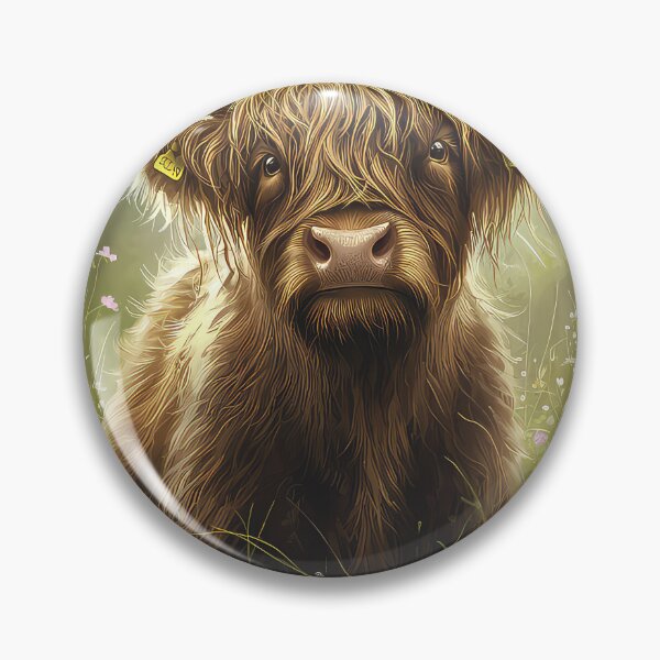 Item preview, Highland Cow in the Spring Meadow.  designed and sold by thewandswant.