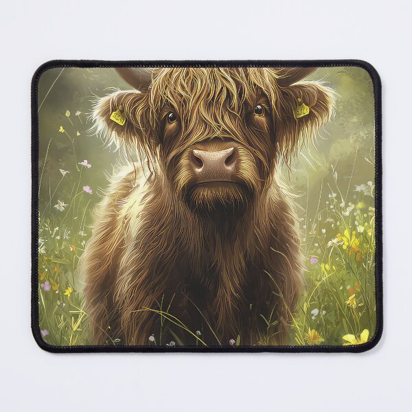 Item preview, Highland Cow in the Spring Meadow.  designed and sold by thewandswant.