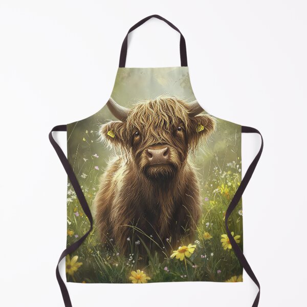Item preview, Highland Cow in the Spring Meadow.  designed and sold by thewandswant.