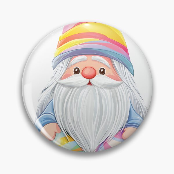 Item preview, Cute gnome in a striped hat designed and sold by IceFlowerArt.