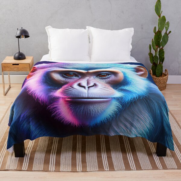 Item preview, Pink Blue Gradient | Glowing Neon Monkey Collection | Hyperrealistic designed and sold by monkeybusiness.pt.