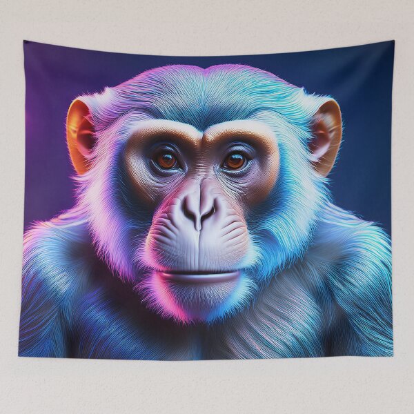 Item preview, Pink Blue Gradient | Glowing Neon Monkey Collection | Hyperrealistic designed and sold by monkeybusiness.pt.