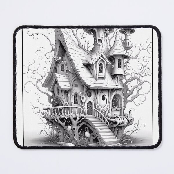 Item preview, Magical Fairy House #15 Coloring Page Pattern  designed and sold by DavidColoring.