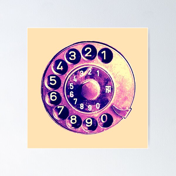 Item preview, Retro phone dial, purple bleach, lemonade vibe, vintage rotary telephone designed and sold by suekieper.