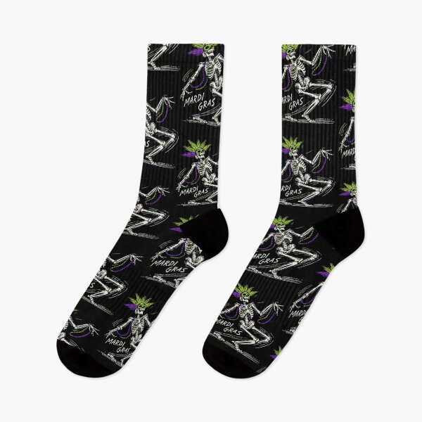 Item preview, Mardi Gras Skeleton Dance Vibes designed and sold by LuminOrb.