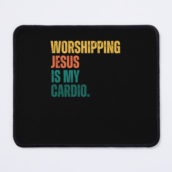 Item preview, Retro Worshipping Jesus is my Cardio designed and sold by snowry.