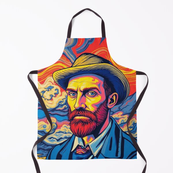 Vista previa del artículo con la obra «Autorretrato de Van Gogh con 'La noche estrellada' en el arte pop: versión moderna y dinámica del famoso pintor», diseñado y vendido por MiraboliK.