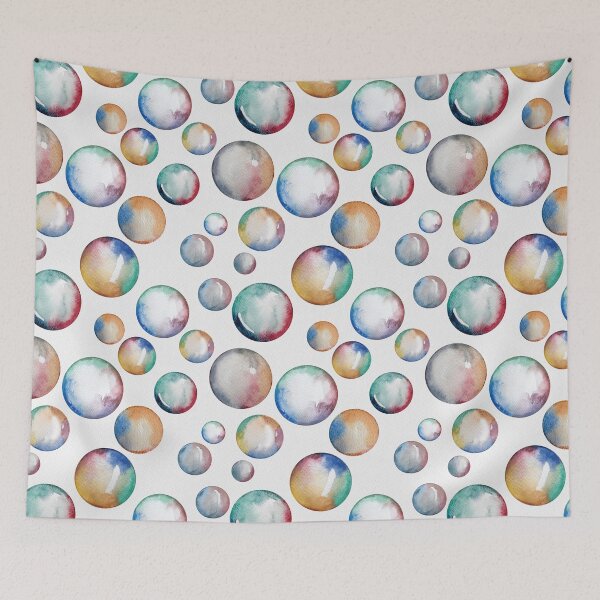 Item preview, Rainbow Soap Watercolour Bubbles designed and sold by ArtLiliMartins.