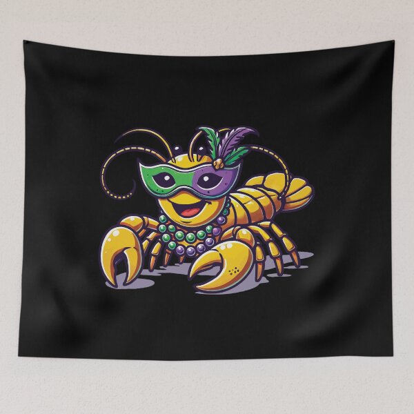 Item preview, Mardi Gras Crawfish Beads Mask Fun designed and sold by LuminOrb.