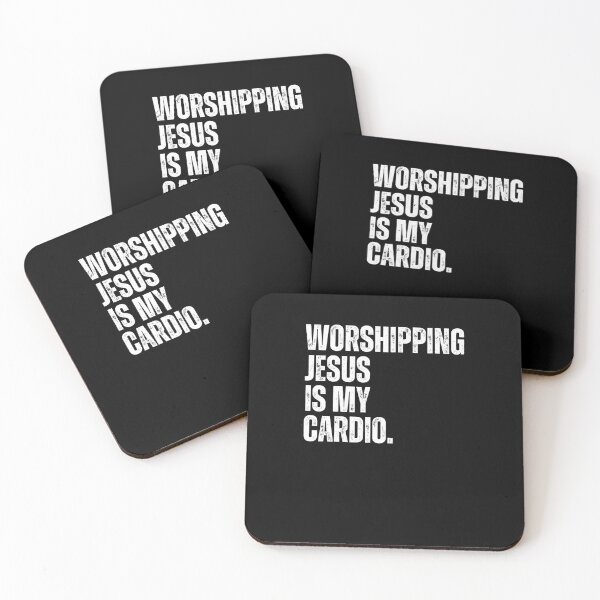 Item preview, Worshipping Jesus is my Cardio funny designed and sold by snowry.
