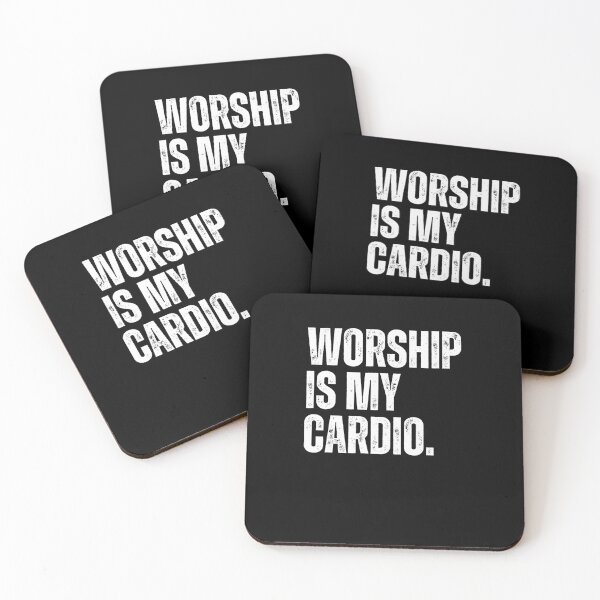 Item preview, Worship is my Cardio funny Christian designed and sold by snowry.