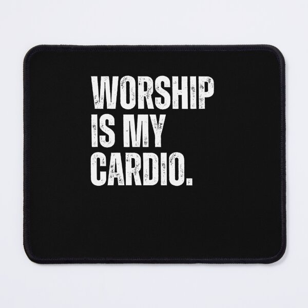 Item preview, Worship is my Cardio funny Christian designed and sold by snowry.