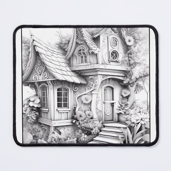 Item preview, Magical Fairy House #12 Coloring Page Pattern  designed and sold by DavidColoring.