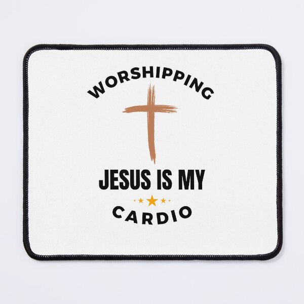 Item preview, Worshipping Jesus is my Cardio funny designed and sold by snowry.
