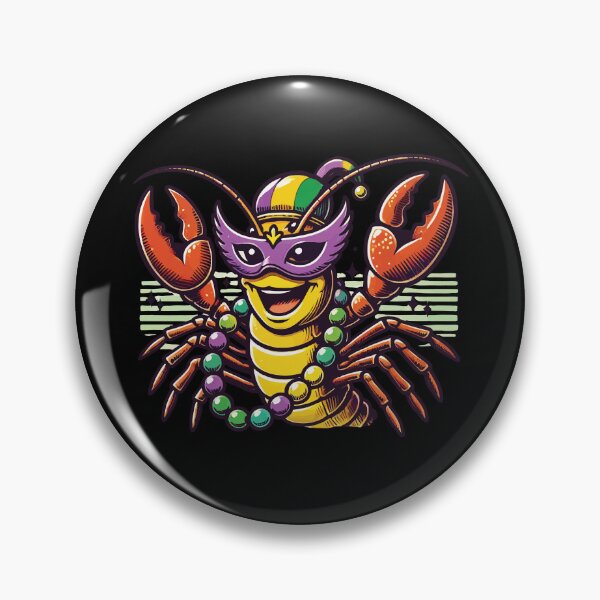 Item preview, Mardi Gras Crawfish Mask Beads Fun designed and sold by LuminOrb.