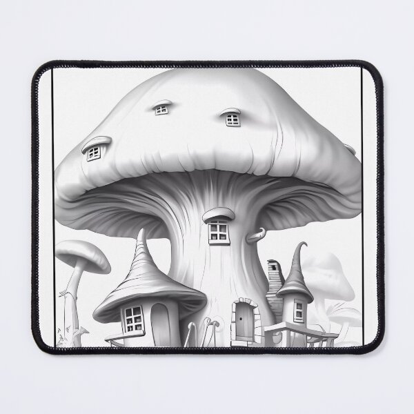Item preview, Magical Mushroom House #4 Coloring Page Pattern designed and sold by DavidColoring.