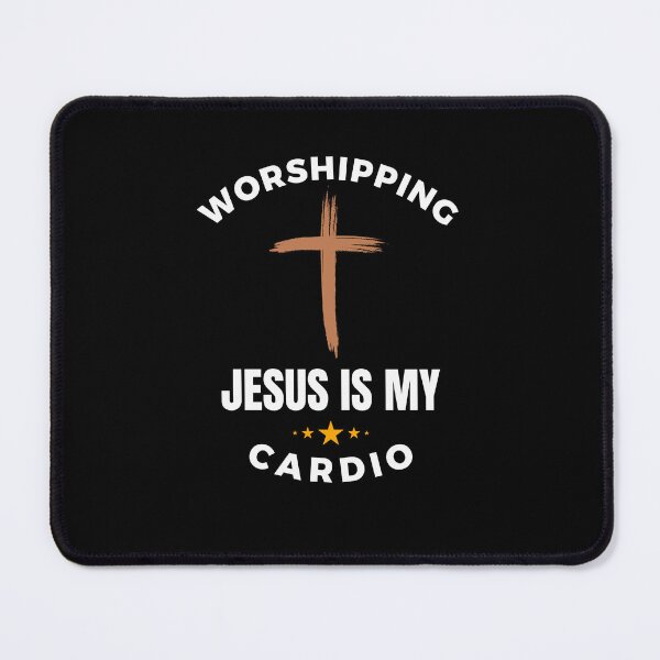 Item preview, Worshipping Jesus is my Cardio funny designed and sold by snowry.