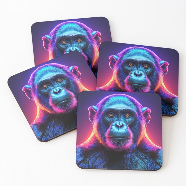 Item preview, Black | Glowing Neon Monkey Collection | Hyperrealistic designed and sold by monkeybusiness.pt.
