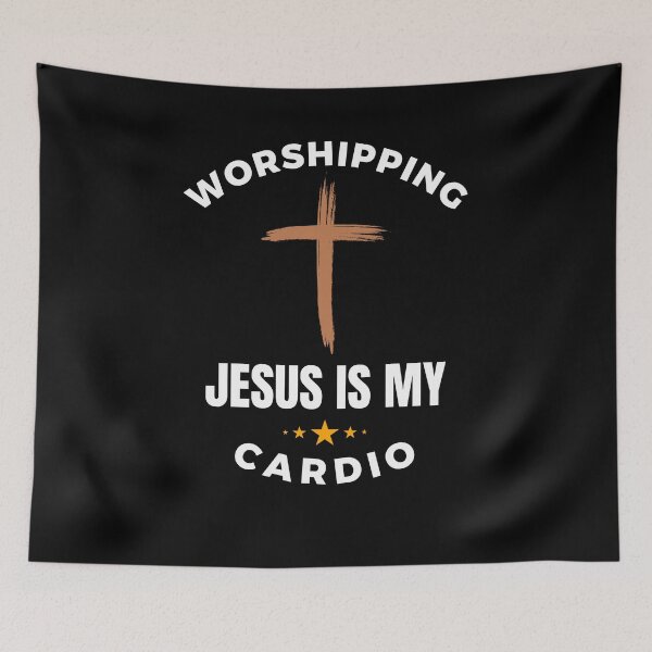 Item preview, Worshipping Jesus is my Cardio funny designed and sold by snowry.