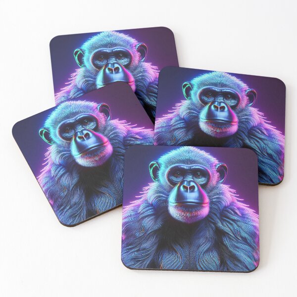 Item preview, Gorilla | Glowing Neon Monkey Collection | Hyperrealistic designed and sold by monkeybusiness.pt.