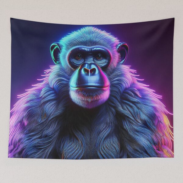 Item preview, Gorilla | Glowing Neon Monkey Collection | Hyperrealistic designed and sold by monkeybusiness.pt.