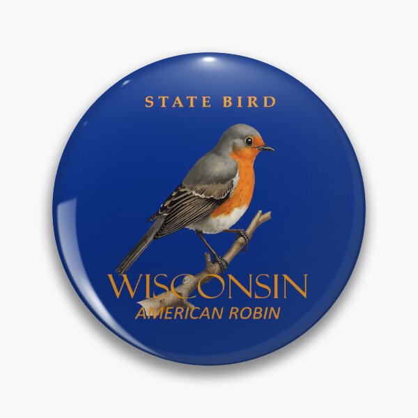 Item preview, Wisconsin Territory Bird Turdus Migratorius designed and sold by taiche.