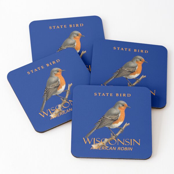 Item preview, Wisconsin Territory Bird Turdus Migratorius designed and sold by taiche.