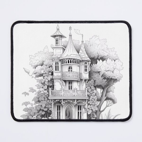 Item preview, Magical Fairy House #11 Coloring Page Pattern designed and sold by DavidColoring.