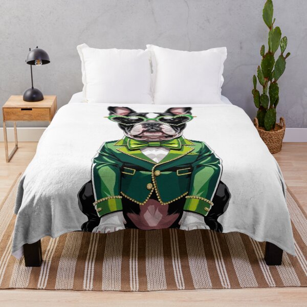 Item preview, French Bulldog in a Green Suit for St. Patrick’s Day designed and sold by IceFlowerArt.