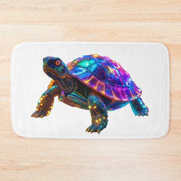 Item preview, Cyberpunk Neon Turtle – Futuristic Glow designed and sold by GloriousArtSKD.