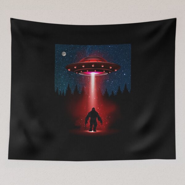 Item preview, UFO and Bigfoot designed and sold by AMERICANCHEEZ.