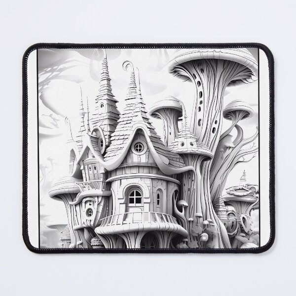 Item preview, Magical Fairy House #10 Coloring Page Pattern  designed and sold by DavidColoring.