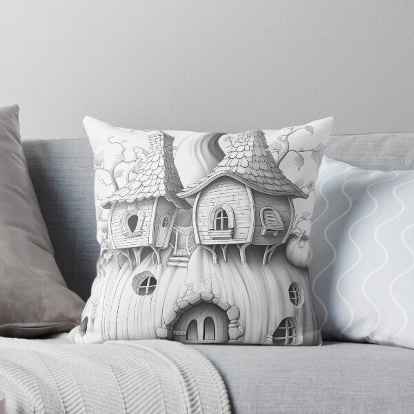 Item preview, Magical Pumpkin House #3 Coloring Page Pattern  designed and sold by DavidColoring.