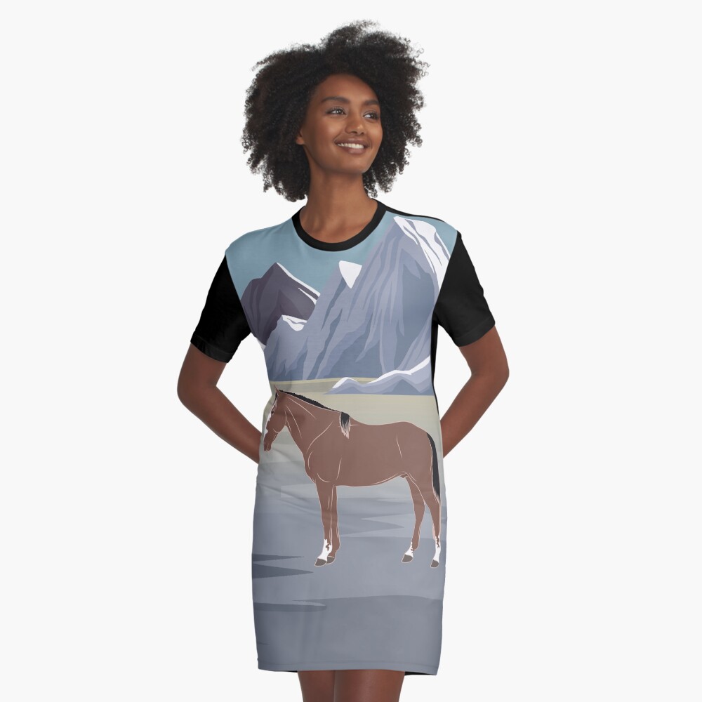 Aperçu de l'œuvre Robe t-shirt créée et vendue par WebEquitation.