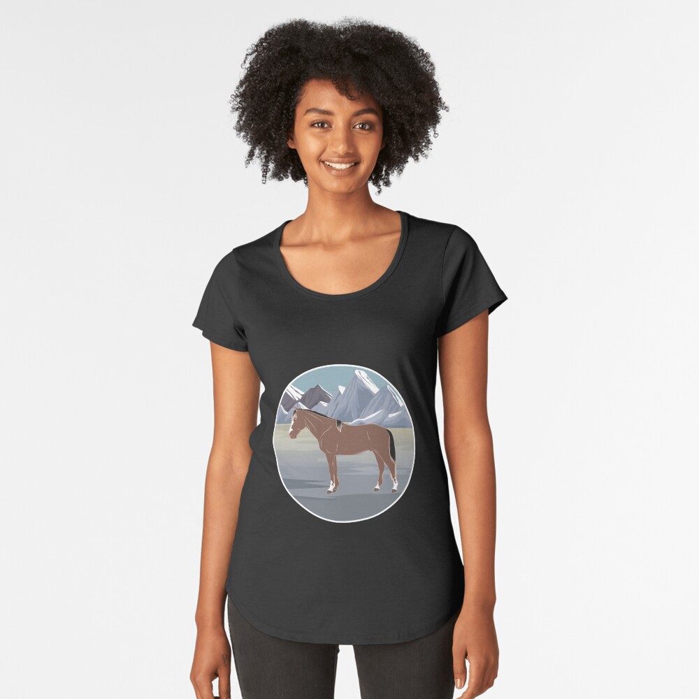Aperçu de l'œuvre T-shirt premium échancré créée et vendue par WebEquitation.