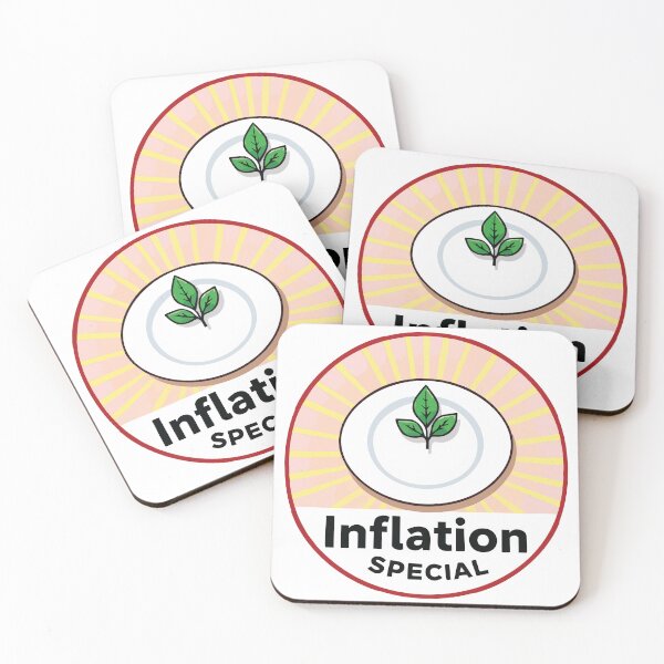 Item preview, Inflation Special – Funny Minimalist Food Art designed and sold by CrownedCanvas.