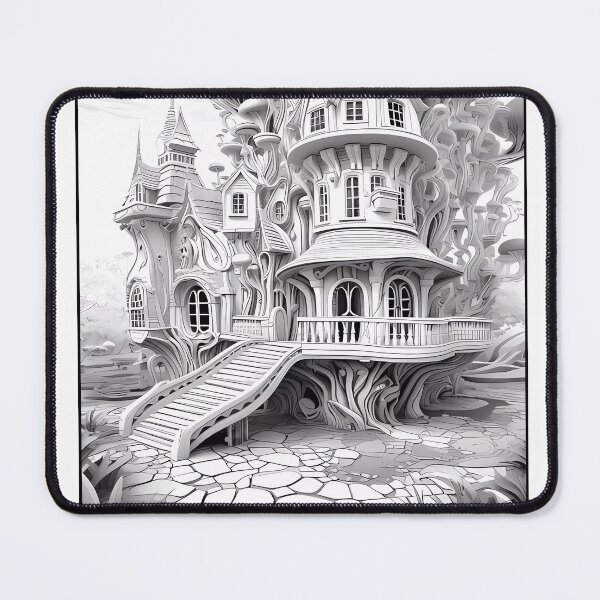 Item preview, Magical Fairy House #18 Coloring Page Pattern designed and sold by DavidColoring.