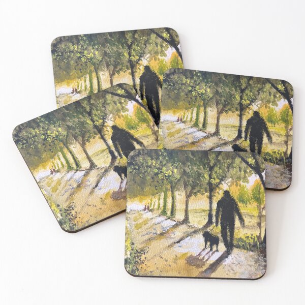 Item preview, Walking The Dog In The Park designed and sold by TheArtCave.